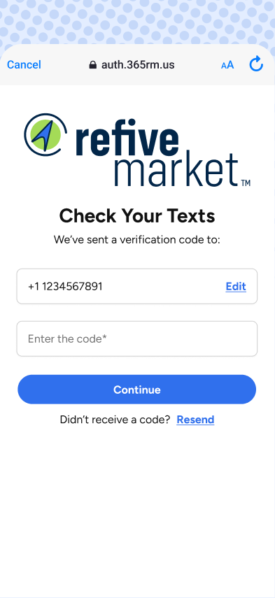 Refive - Login with Phone Number flow - image 4.png