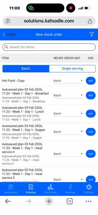 Kafoodle - mobile app - Batch and Single serving options.png