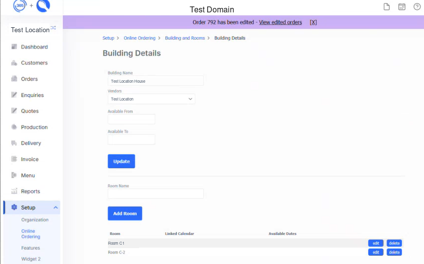 Spoonfed - Back Office - Building Details