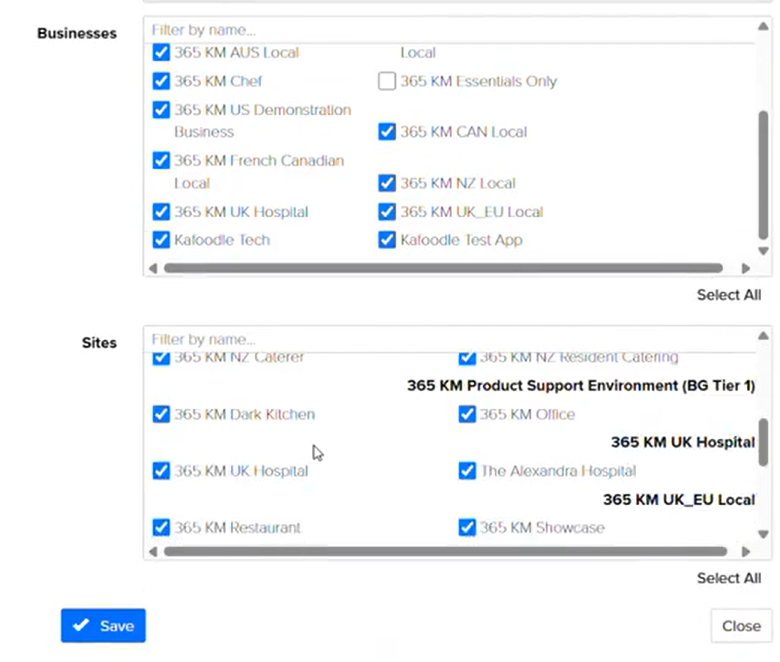 Kafoodle - CPU Edit menu Site selection.png