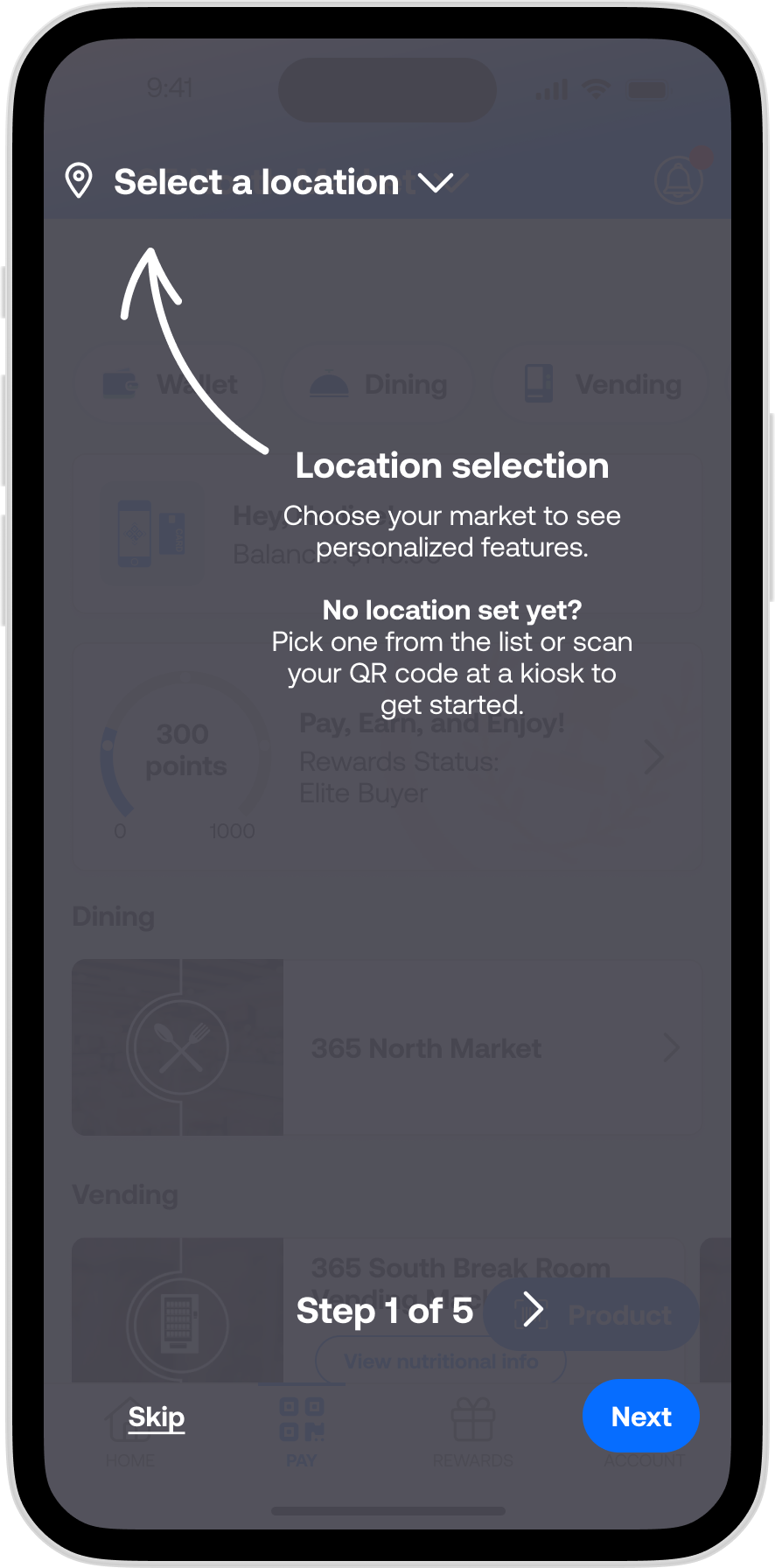 365 Pay - App Tutorial Step 1