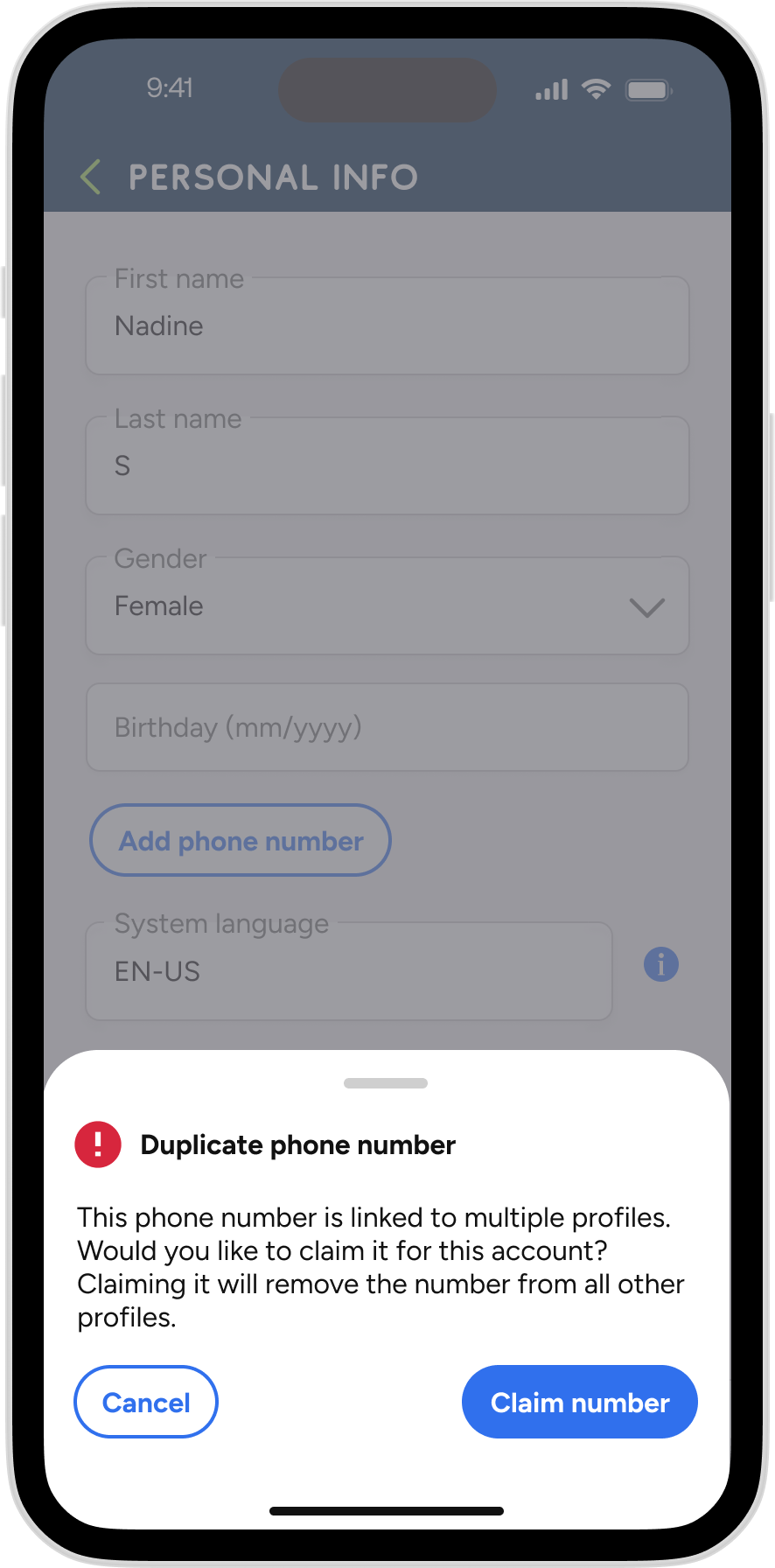 Refive - Phone Number Reclaim flow - image 2.png