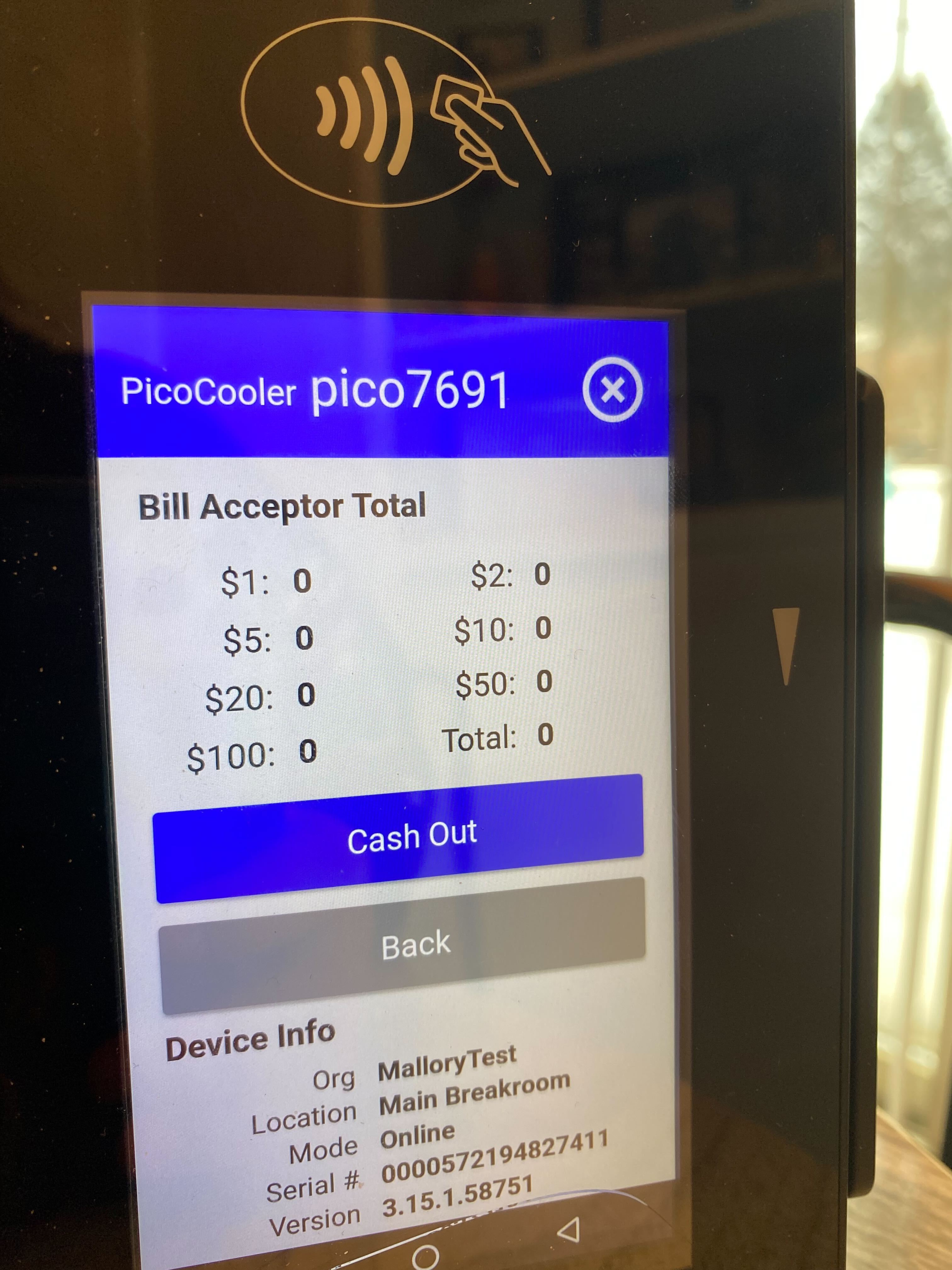 365 - Pico UI - PicoMarket+ - Cash Out Totals