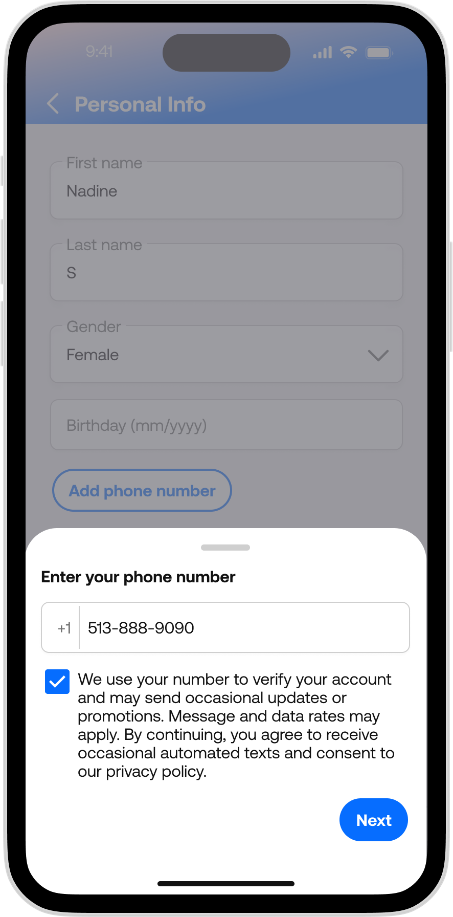 365Pay - Phone Number Reclaim Enter Number