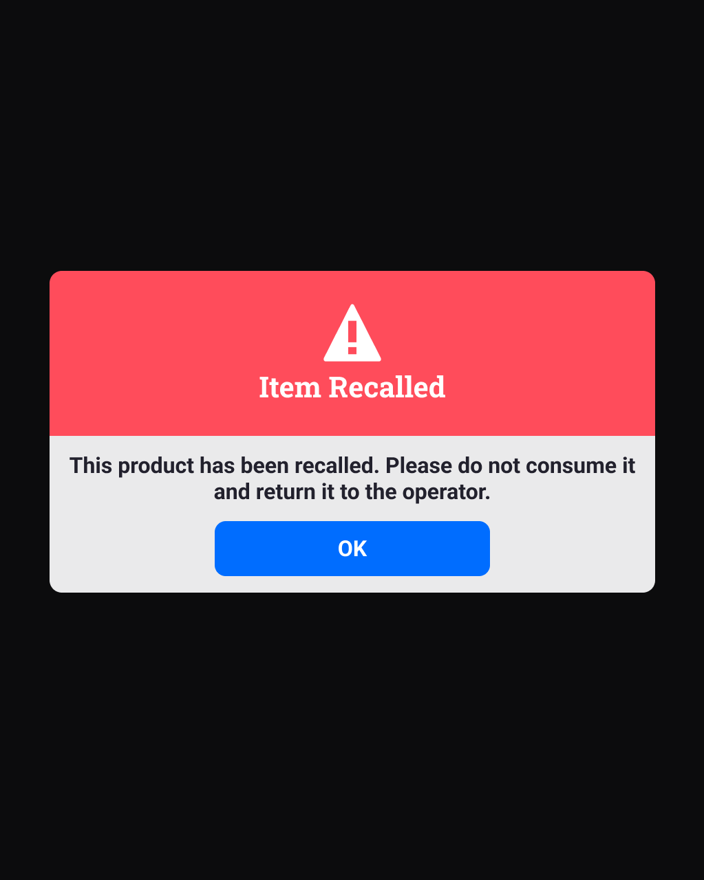 Product Recall - Item Recalled popup.png