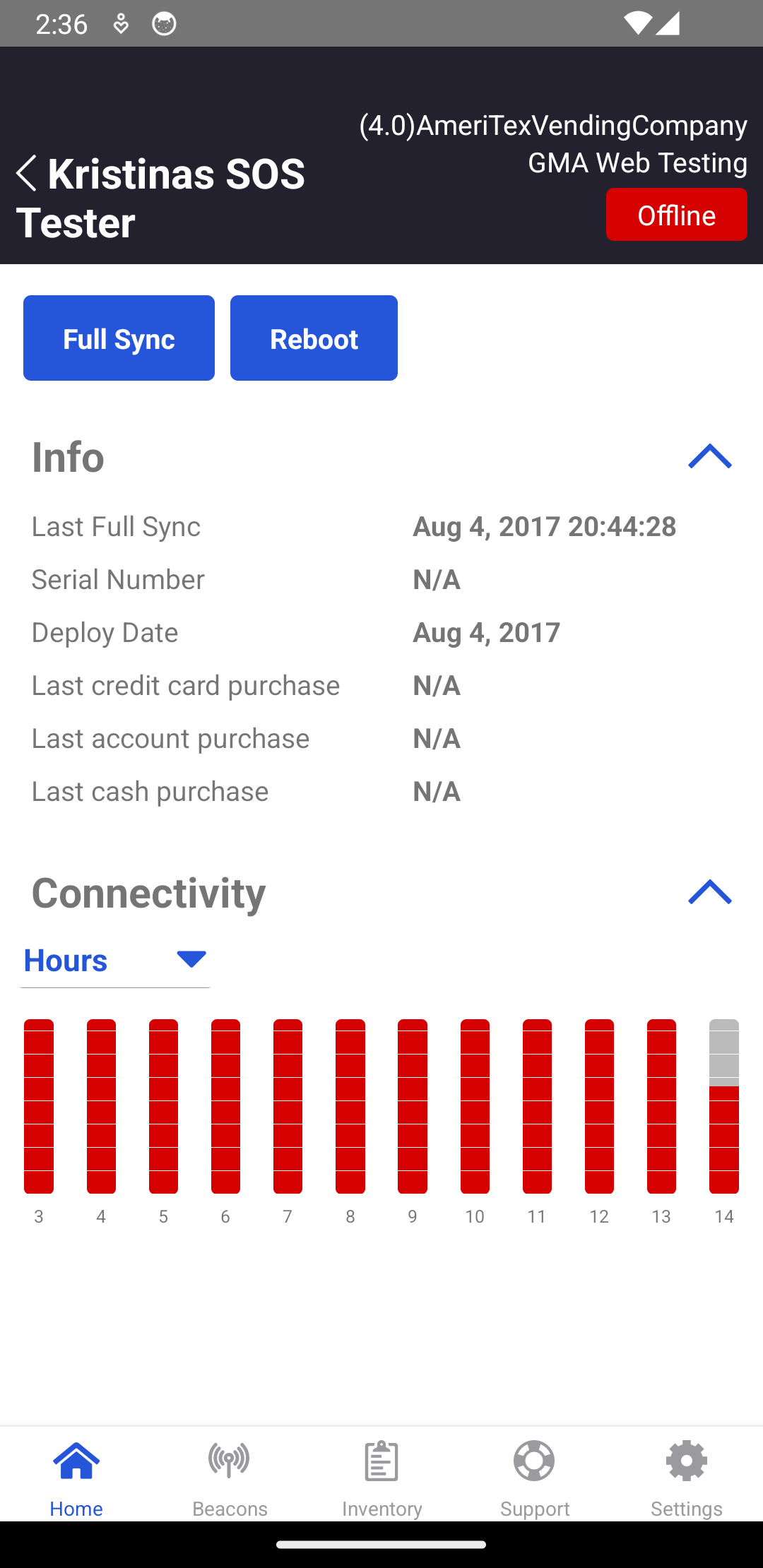 365Ops App - Device Details Screen